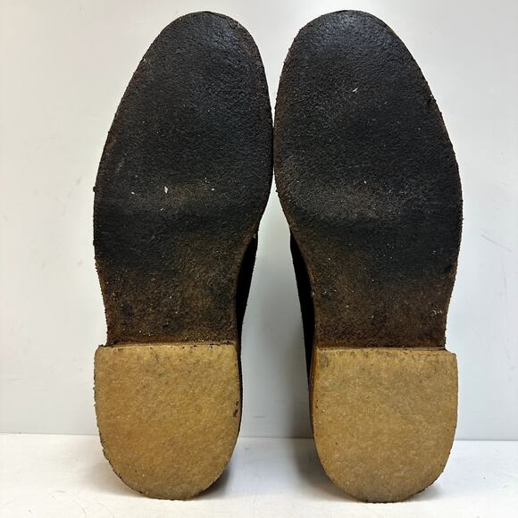 VGUC Crockett & Jones Brown Suede Plain Toe Derby Bench Made in England 10.5 D main image 6